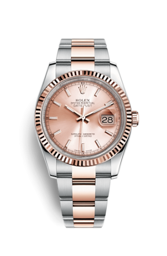 [116231-0096] Datejust 36 Rolesor Everose Fluted / Oyster / Pink