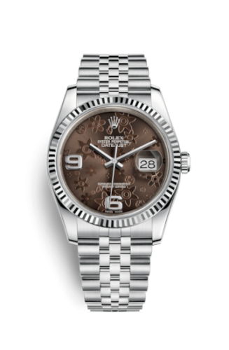 [116234-0116] Datejust 36 Stainless Steel Fluted / Jubilee / Chocolate Floral