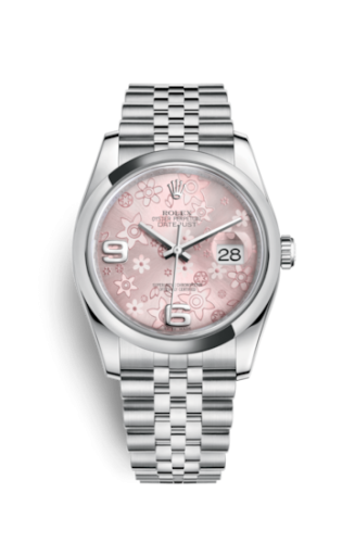 [116200-0086] Datejust 36 Stainless Steel Domed / Jubilee / Pink Floral