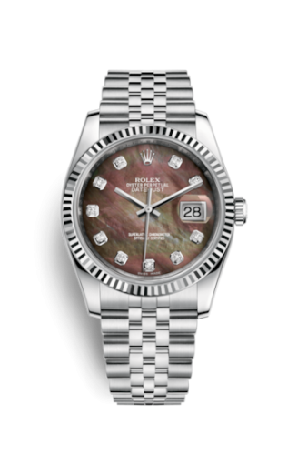 [116234-0105] Datejust 36 Stainless Steel Fluted / Jubilee / Brown MOP