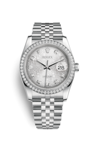 [116244-0008] Datejust 36 Stainless Steel Diamond / Jubilee / Silver Computer
