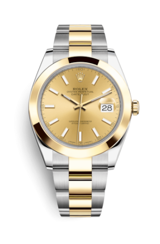 [126303-0009] Datejust 41 Rolesor Yellow Smooth / Oyster / Champagne