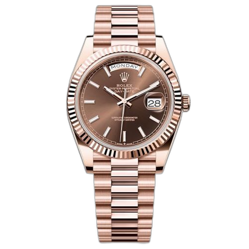 [228235-0053 (aka: M228235-0053)] Day-Date 40 Everose / Chocolate