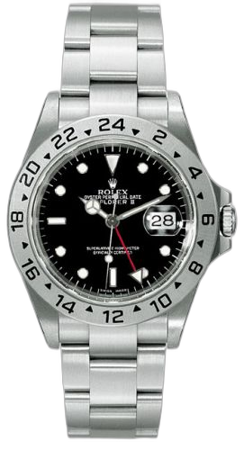 [16570-0004] Explorer II Black Superluminova