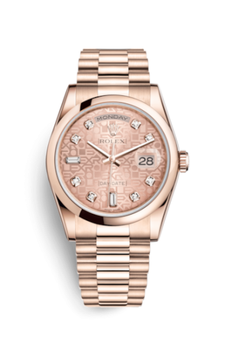 [118205f-0004] Day-Date 36 Everose Domed / President / Pink Computer