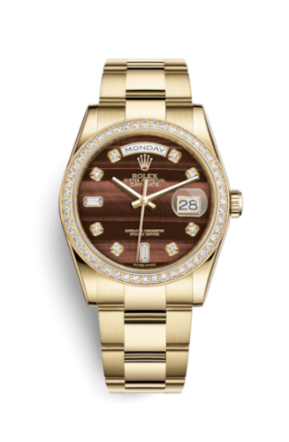 [118348-0162] Day-Date 36 Yellow Gold Diamonds / Oyster / Bull's Eye