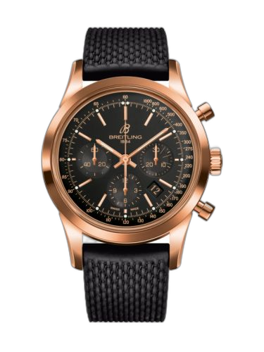 [RB015212|BB16|279S] Transocean Chronograph Red Gold / Black / Rubber Aero Classic