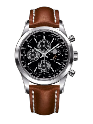 [A1931012/BB68/433X/A20BA.1] Transocean Chronograph 1461 Stainless Steel / Black / Calf / Pin
