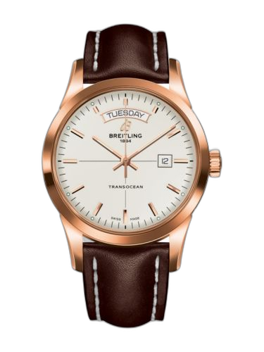 [R4531012/G752/437X/R20BA.1] Transocean Day & Date Red Gold / Silver / Calf / Pin