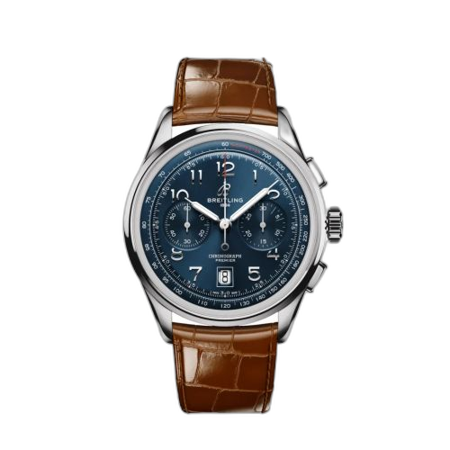 [AB0145171C1P1] Premier B01 Chronograph 42 Stainless Steel / Blue / Alligator