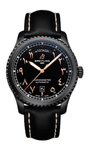 [M45330] Aviator 8 Automatic Day & Date 41 Blacksteel / Etihad