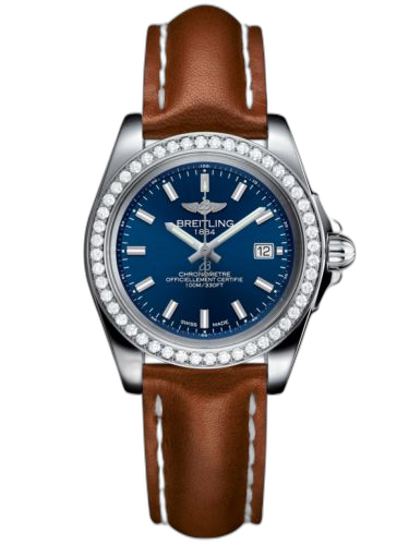[A7133053/C951/406X/A14BA.1] Galactic 32 Sleek Edition Stainless Steel / Diamond / Horizon Blue / Calf