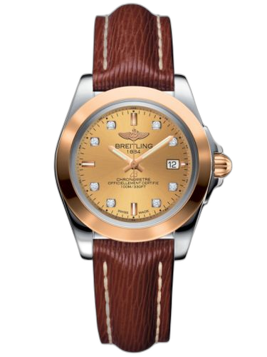 [C7133012/H550/211X/A14BA.1] Galactic 32 Sleek Edition Stainless Steel / Rose Gold / Golden Sun Diamond / Sahara