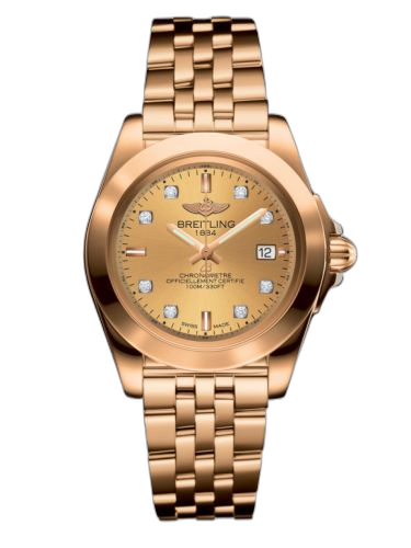 [H7133012.H550.792H] Galactic 32 Sleek Edition Rose Gold / Golden Sun Diamond / Bracelet