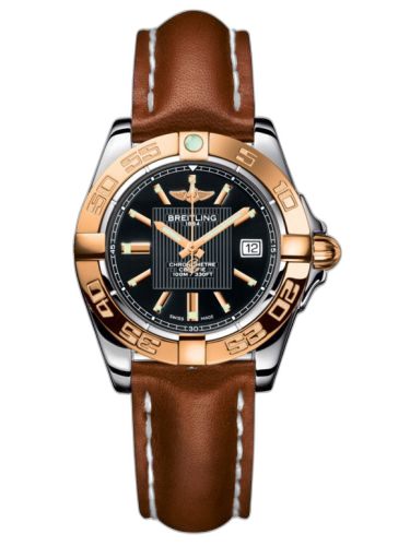 [C71356L2.BA12.406X] Galactic 32 Stainless Steel / Rose Gold / Trophy Black / Calf