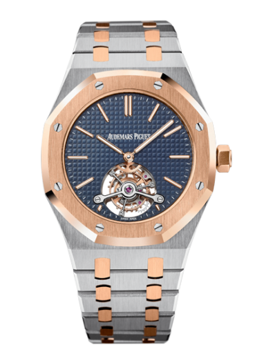 [26517SR.OO.1220SR.01] Royal Oak Ultra Thin Tourbillon Stainless Steel / Pink Gold / Bucherer