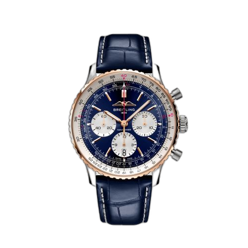 [UB01381A1C1P1] Navitimer B01 Chronograph 43 Stainless Steel - Red Gold / Aeromexico