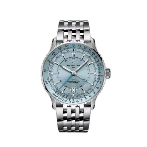 [A32310171C1A1] Navitimer GMT 41 Automatic Stainless Steel / Ice Blue / Bracelet