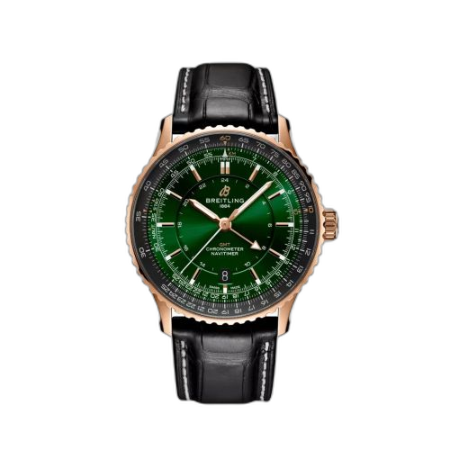 [R32310251L1P1] Navitimer GMT 41 Automatic Red Gold / Green