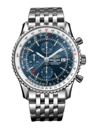 [A2432212.C651.443A] Navitimer World Stainless Steel / Blue / Bracelet