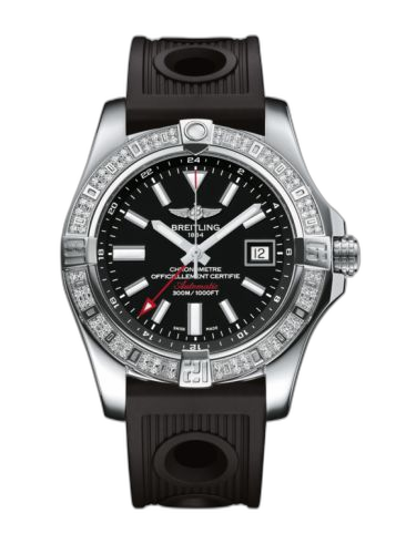 [A3239053.BC35.200S] Avenger II GMT Stainless Steel / Diamond / Volcano Black / Rubber
