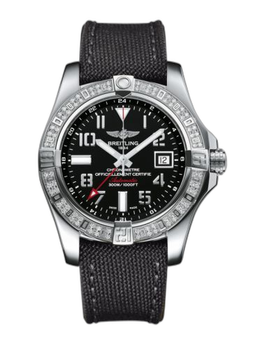 [A3239053.BC34.109W] Avenger II GMT Stainless Steel / Diamond / Volcano Black / Military