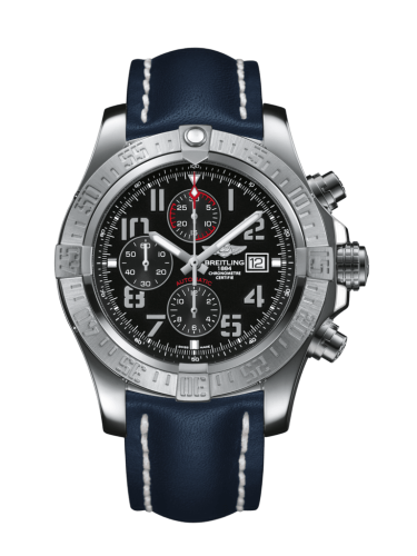 [A1337111/BC28/101X/A20BA.1] Super Avenger II Stainless Steel / Volcano Black / Calf / Pin
