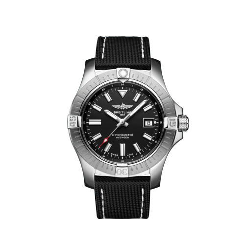 [A17318101B1X2] Avenger Automatic 43 Stainless Steel / Black / Military / Folding