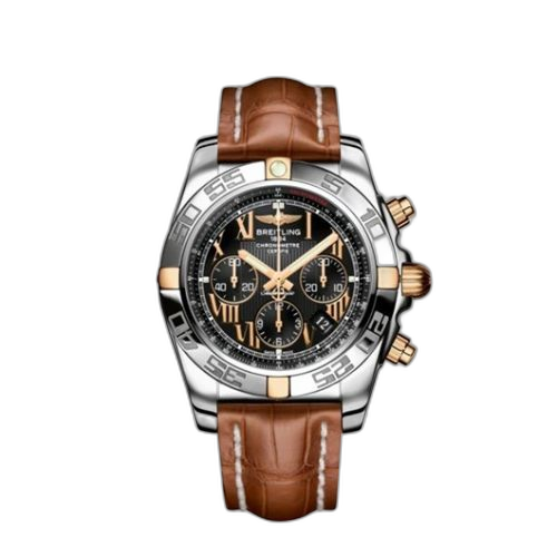 [IB011012/B957] Chronomat 44 Stainless Steel / Rose Gold / Black - Roman