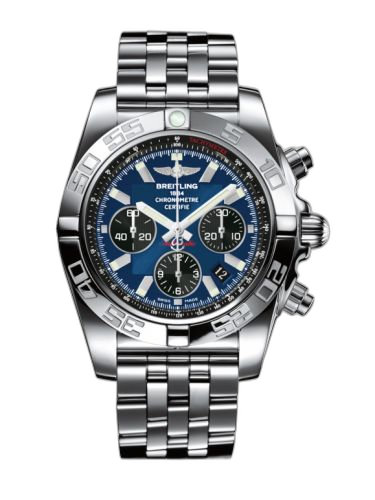 [AB011012.C789.375A] Chronomat 44 Stainless Steel / Blackeye Blue / Bracelet