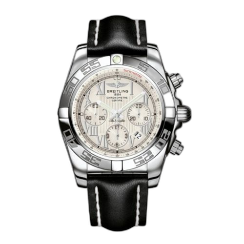 [AB011012.G676.435X] Chronomat 44 Stainless Steel / Sierra Silver Roman / Calf