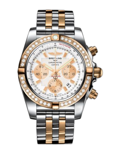 [CB011053.A696.375C] Chronomat 44 Stainless Steel / Rose Gold / Diamond / Antarctica White / Bracelet