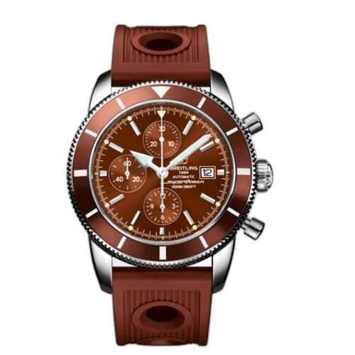 [A1332033.Q553.206S] Superocean Heritage 46 Chronograph Stainless Steel / Bronze / Bronze / Rubber