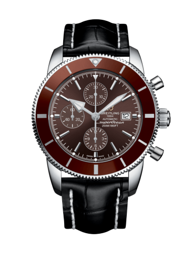 [A1331233/Q616/761P/A20D.1] Superocean Heritage II 46 Chronograph Stainless Steel / Bronze / Bronze / Croco / Folding