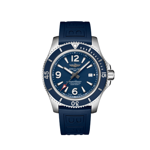 [A17367D81C1S1] Superocean 44 Stainless Steel / Blue / Rubber / Pin