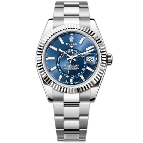 [336934-0005 (aka: M336934-0005)] Sky-Dweller Stainless Steel - White Gold / Blue / Oyster