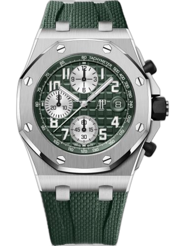 [26238TI.OO.A056CA.01] Royal Oak Offshore Titanium / Khaki / Rubber