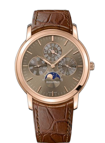 [26390OR.OO.D093CR.01] Jules Audemars 26390 Perpetual Calendar Pink Gold / Brown