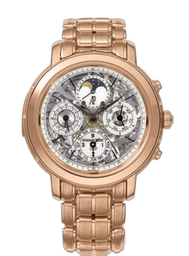 [26023OR.OO.1138OR.01] Jules Audemars 26023 Grande Complication Pink Gold / Sapphire / Bracelet