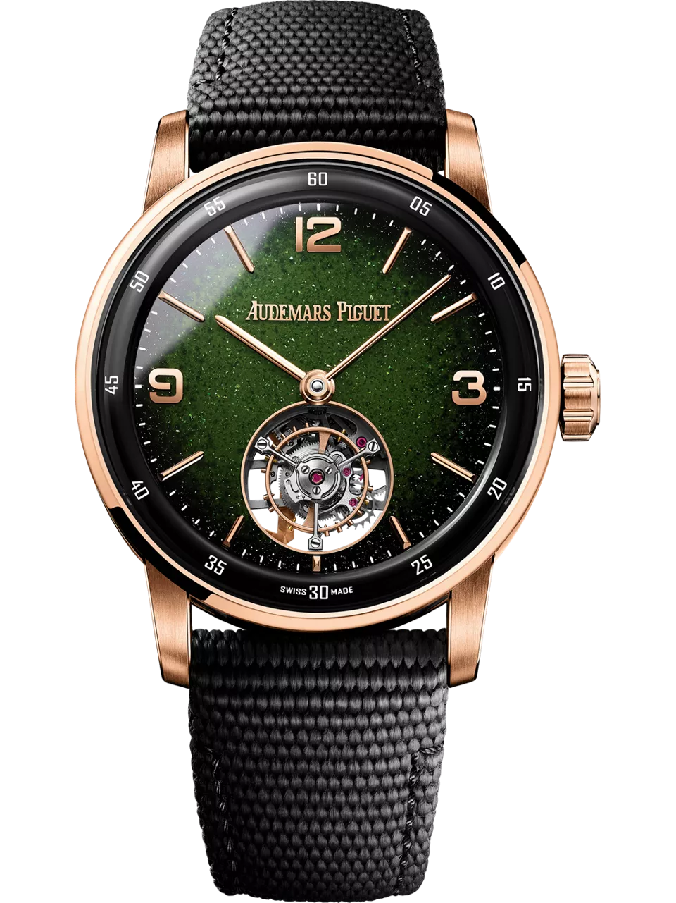[26396NR.OO.D002KB.01] CODE 11.59 Tourbillon Selfwinding Ceramic - Pink Gold / Green Aventurine