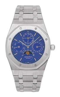 [25820PT.O.0944PT.01] Royal Oak 25820 Perpetual Calendar Platinum / Blue