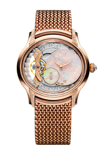 [77244OR.GG.1272OR.01] Millenary Hand-wound Frosted White Gold / Opal / Bracelet