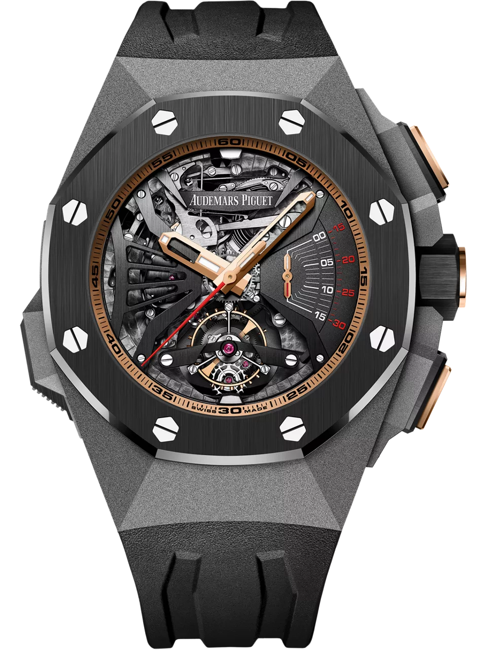[26577IO.OO.D002CA.01] Royal Oak Concept 26577 Supersonnerie Titanium - Ceramic - Pink Gold