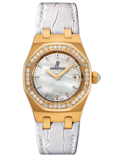 [67601BA.ZZ.D012CR.03] Royal Oak 67601 Quartz Yellow Gold / MOP / Strap