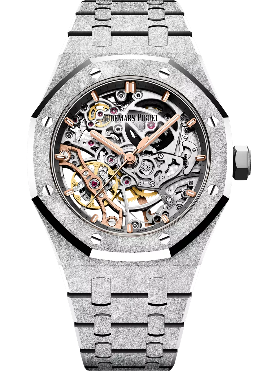 [15466BC.GG.1259BC.01] Royal Oak 37 Double Balance Wheel Openworked Frosted White Gold