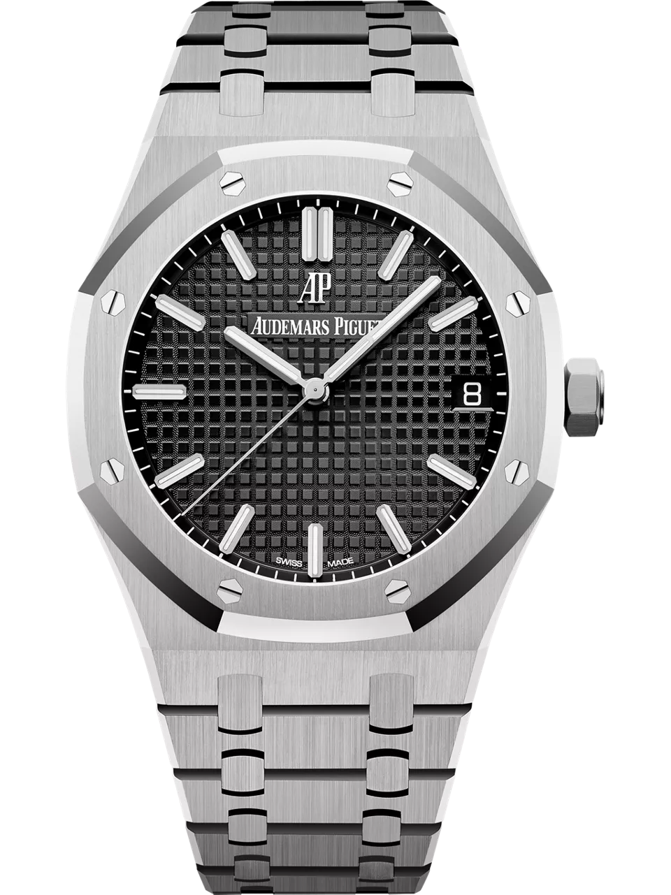 [15500ST.OO.1220ST.03] Royal Oak 15500 Stainless Steel / Black