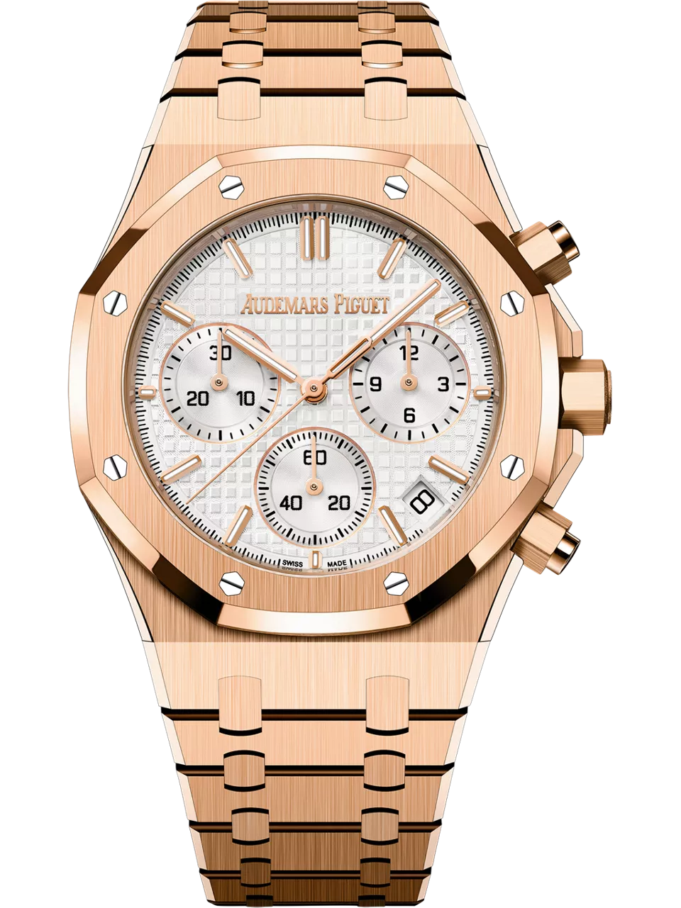 [26240OR.OO.1320OR.07] Royal Oak Chronograph 41 Pink Gold / Silver
