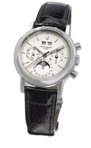[3970EG-016] Perpetual Calendar Chronograph 3970 White Gold / Silver