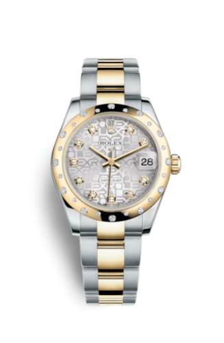 [178343-0043] Datejust 31 Rolesor Yellow Domed Diamond / Oyster / Silver Computer