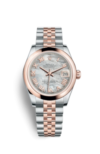 [178241-0057] Datejust 31 Rolesor Everose Domed / Jubilee / MOP Roman
